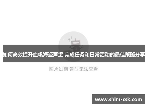 如何高效提升血帆海盗声望 完成任务和日常活动的最佳策略分享